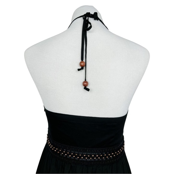 Ann Taylor Black Halter Neck Beaded Dress Women’s 4 - Picture 5 of 8